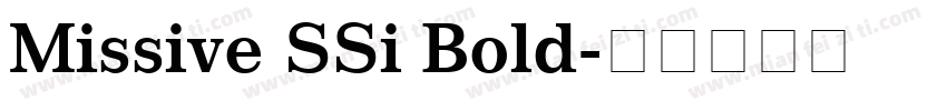 Missive SSi Bold字体转换